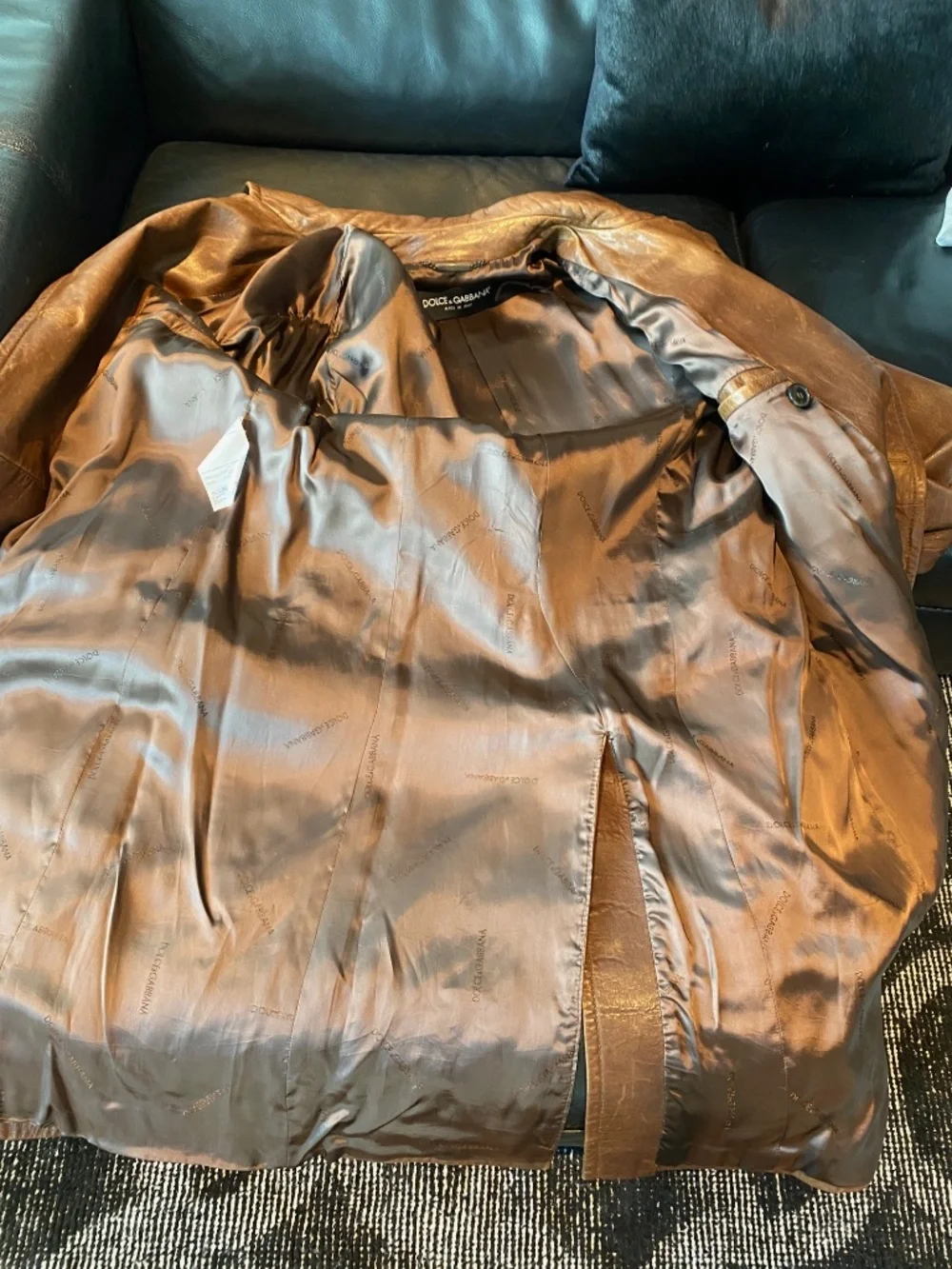 DOLCE AND GABBANA  LONG COAT leather (lamb)